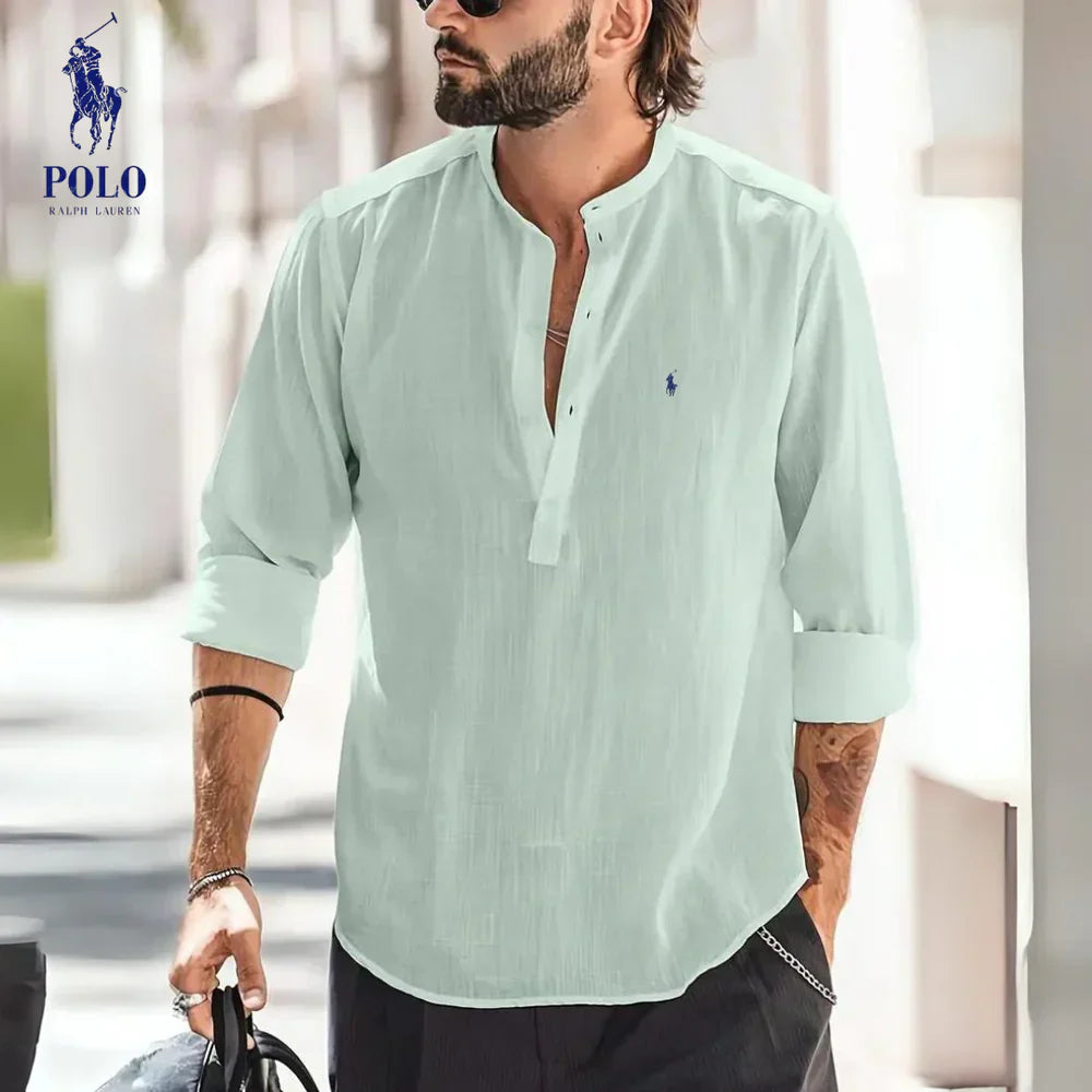 POLO RALPH LAUREN MEN'S LINEN SHIRT 2025